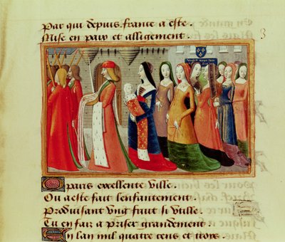Presentation of the Dauphin (1403-61) the future Charles VII of France, to the City of Paris, from the Vigils of Charles VII, c.1484 by Martial de Paris